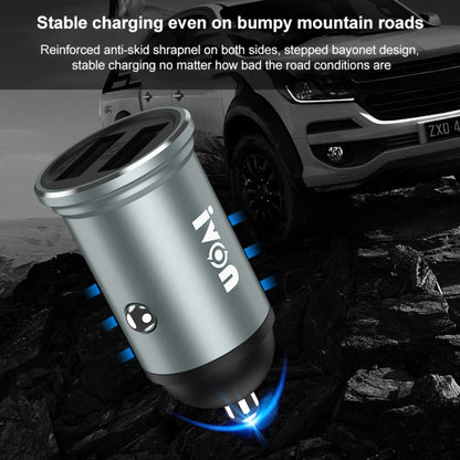 IVON CC37 15W 3.1A Dual USB Mini Car Charger + 1m USB to Micro USB Fast Charge Data Cable Set - Car Charger by IVON | Online Shopping UK | buy2fix