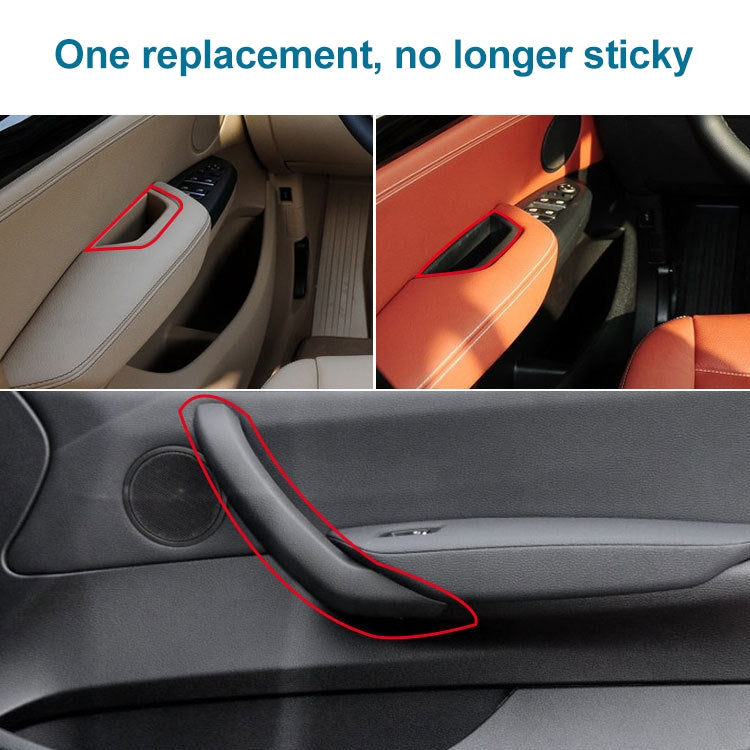 Car Front Left Inside Doors Handle Pull Trim Cover 5141 7394 519-1 for BMW X3 X4, Left Driving (Beige) - In Car by buy2fix | Online Shopping UK | buy2fix