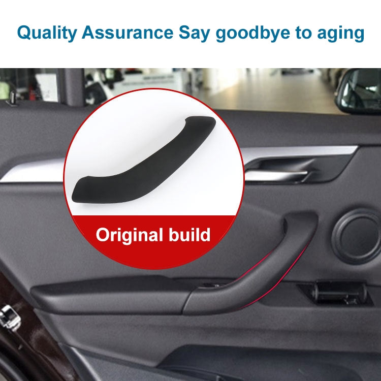 Car Right Side Inside Doors Handle Pull Trim Cover 51417417513 for BMW X1 2016-, Left Driving(Beige White) - In Car by buy2fix | Online Shopping UK | buy2fix