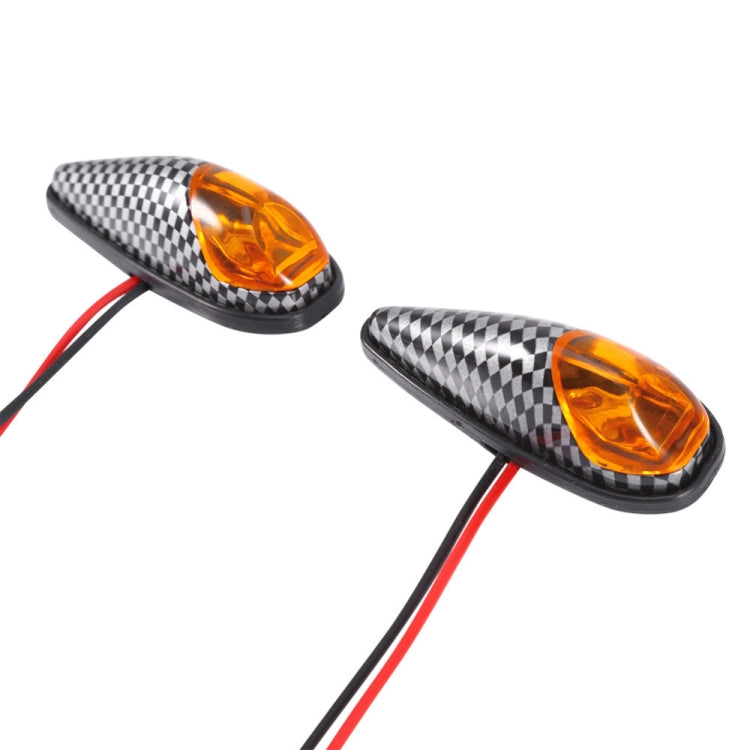 2pcs SL QGD Motorcycle 5W Turn Signal Light (Carbon Fiber Black) - In Car by buy2fix | Online Shopping UK | buy2fix