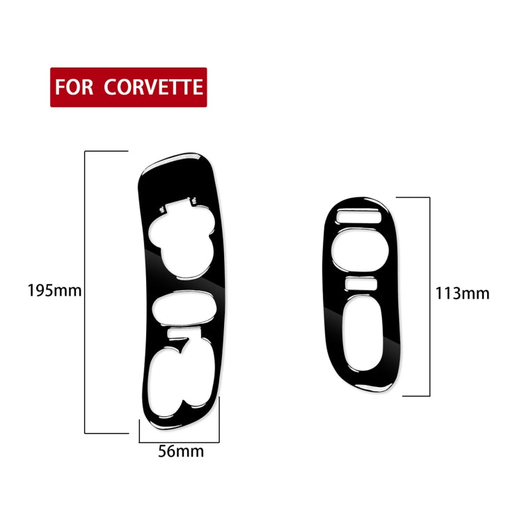 For Chevrolet Corvette C5 1998-2004 2 in 1 Car Door Control Panel Decorative Sticker, Left Drive - In Car by buy2fix | Online Shopping UK | buy2fix