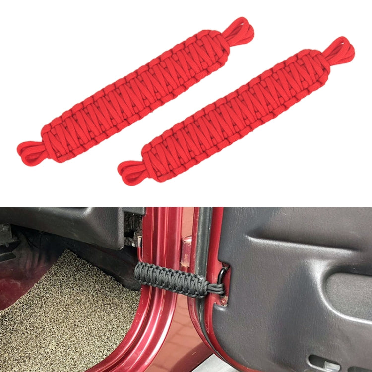 Car Door Limit Braided Rope Strap for Jeep Wrangler (Red) - In Car by buy2fix | Online Shopping UK | buy2fix