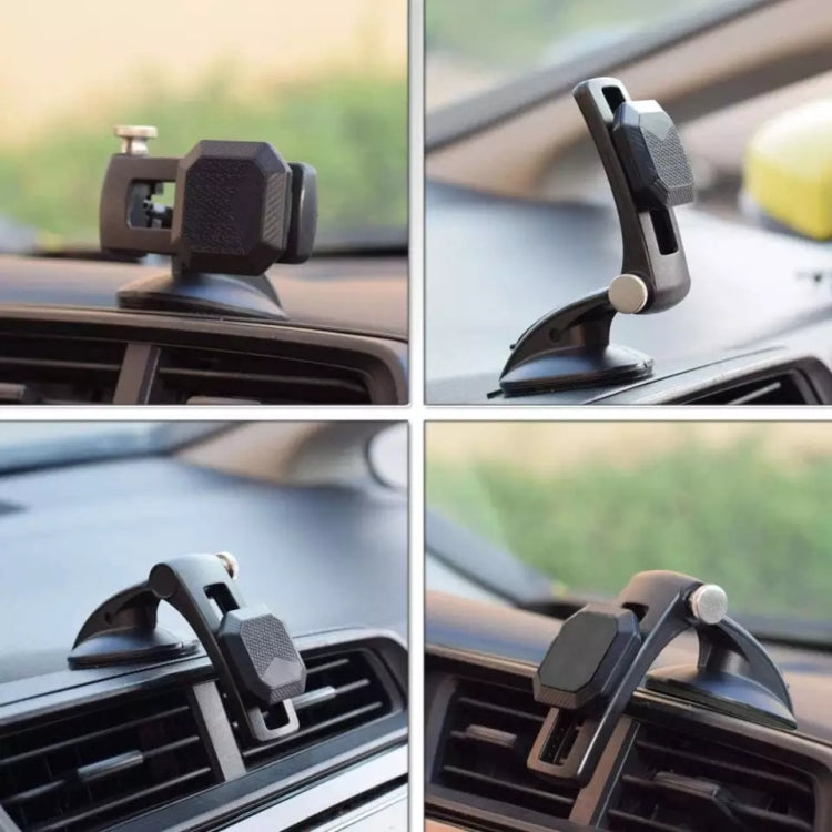 Multifunctional Car Center Console Dashboard Suction Cup Magnetic Phone Holder (Black) - In Car by buy2fix | Online Shopping UK | buy2fix