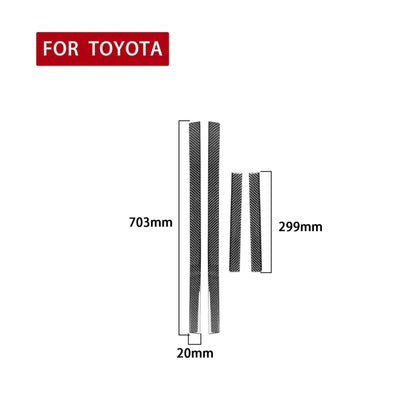 4 PCS / Set Carbon Fiber Car Outer Threshold Decorative Sticker for Toyota 4Runner 2010-2020 - In Car by buy2fix | Online Shopping UK | buy2fix