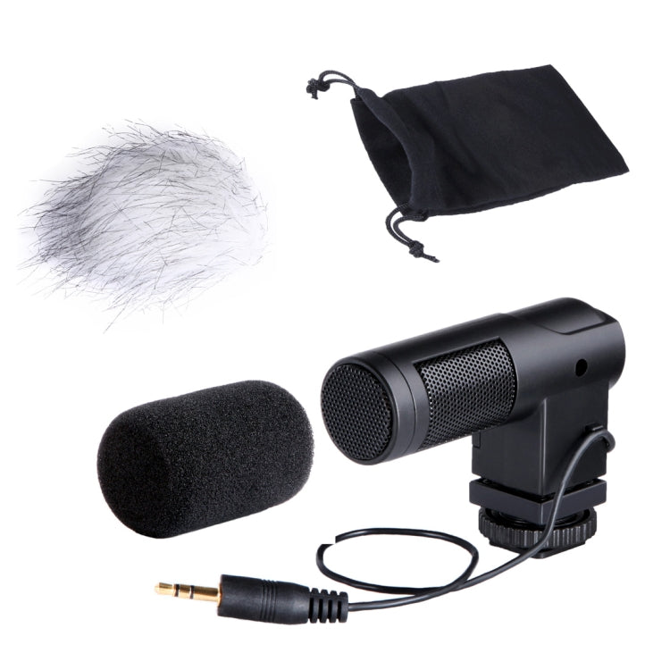 BOYA BY-V01 Stereo X/Y Condenser Microphone with Integrated Shock Mount Cold-shoe Mount & Windshield for Smartphones, DSLR Cameras and Video Cameras(Black) - Consumer Electronics by buy2fix | Online Shopping UK | buy2fix