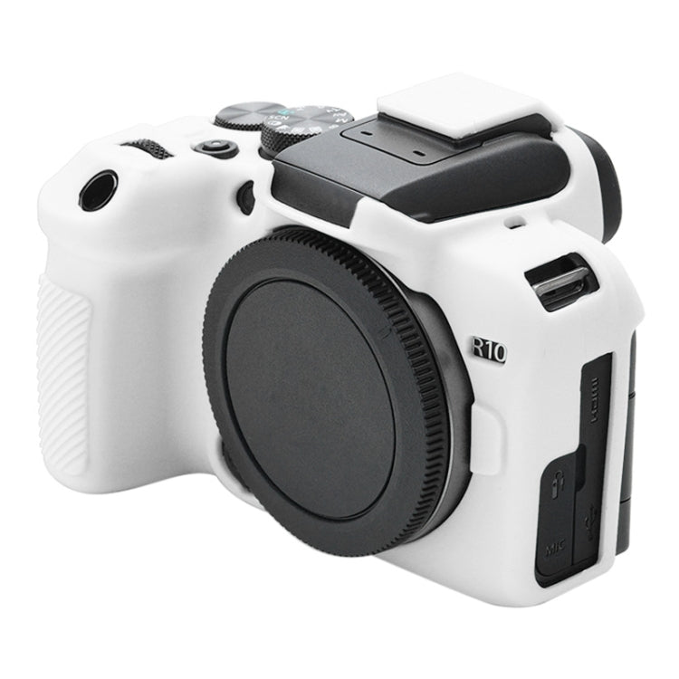 For Canon EOS R10 Soft Silicone Protective Case (White) - Camera Accessories by buy2fix | Online Shopping UK | buy2fix