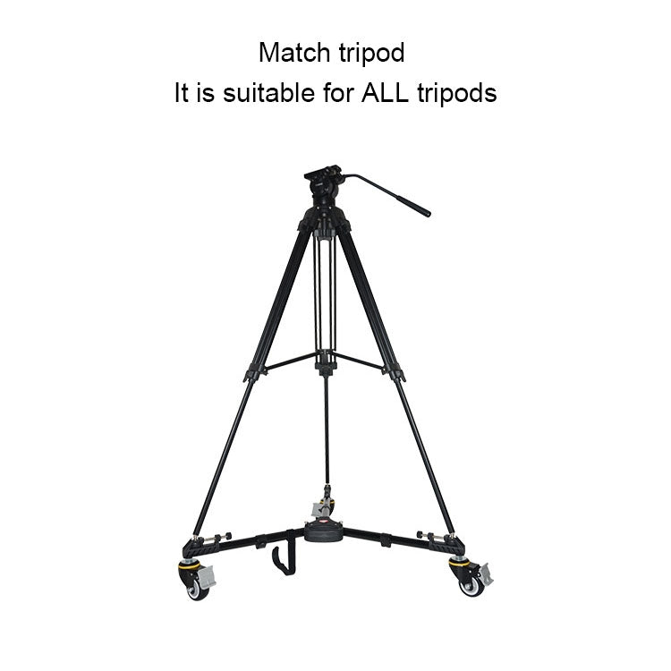 Kingjoy VX-600D Aluminium Alloy Camera Big Foot Wheel Tripod Pulley Base - Camera Accessories by buy2fix | Online Shopping UK | buy2fix