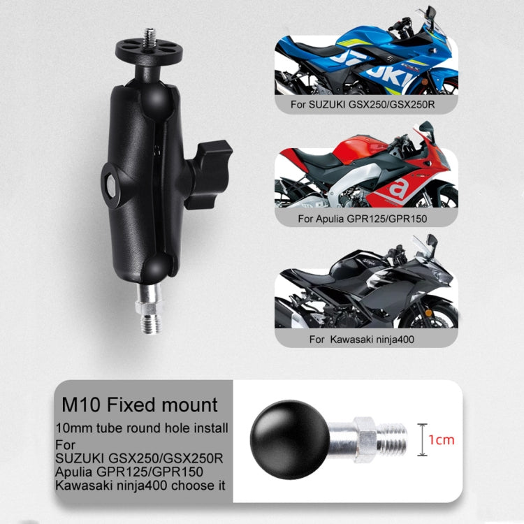 25mm Ball Head M10 Screw Motorcycle Fixed Mount Holder for GoPro Hero11 Black / HERO10 Black /9 Black /8 Black /7 /6 /5 /5 Session /4 Session /4 /3+ /3 /2 /1, DJI Osmo Action and Other Action Cameras(Black) - DJI & GoPro Accessories by buy2fix | Online Shopping UK | buy2fix