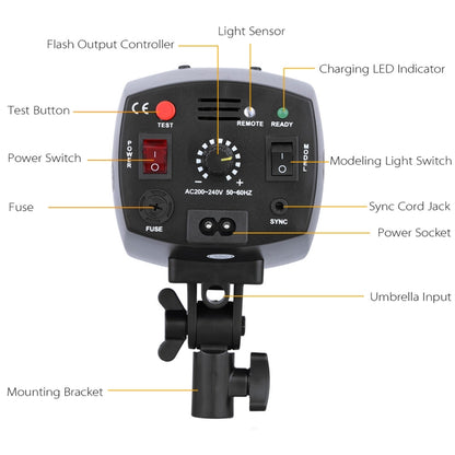 Godox K-180A Mini Master 180Ws Studio Flash Light Photo Flash Speedlight(UK Plug) - Camera Accessories by Godox | Online Shopping UK | buy2fix