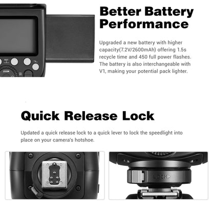 Godox V860 III-P 2.4GHz Wireless TTL II HSS Flash Speedlite for Pentax (Black) - Camera Accessories by Godox | Online Shopping UK | buy2fix