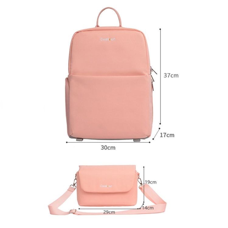 CADeN Camera Layered Laptop Backpacks Large Capacity Shockproof Bags, Size: 37 x 17 x 30cm (Pink) - Camera Accessories by CADeN | Online Shopping UK | buy2fix