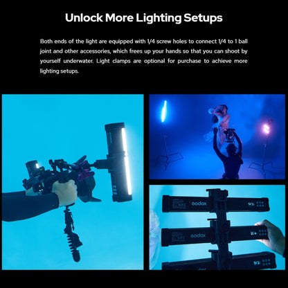 Godox WT60D Waterproof Tube Light  60cm White Light Photo Video Fill Light (UK Plug) -  by Godox | Online Shopping UK | buy2fix