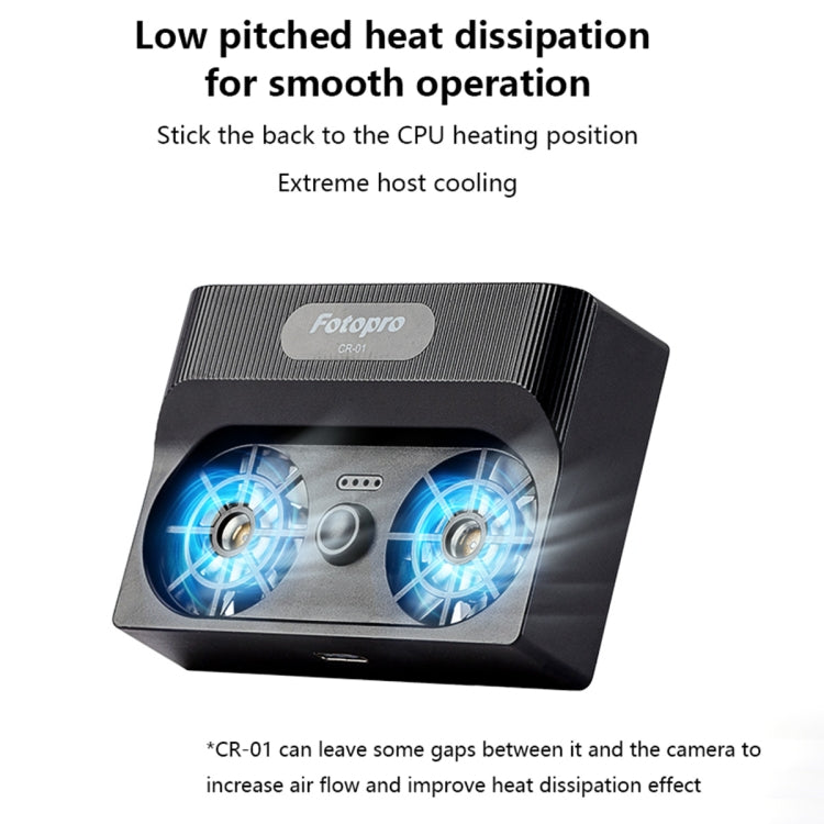 Fotopro CR-01 Camera Cooling Fan Cooler Heat Sink (Black) -  by Fotopro | Online Shopping UK | buy2fix