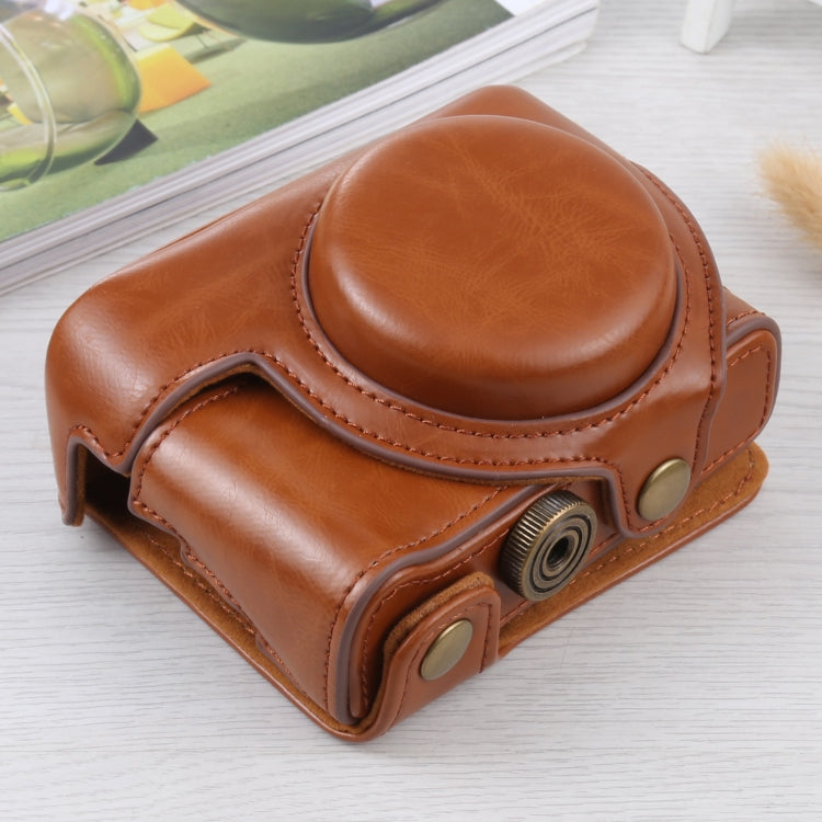 Full Body Camera PU Leather Case Bag for Sony ZV-1(Brown) - Camera Accessories by buy2fix | Online Shopping UK | buy2fix
