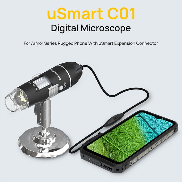 Ulefone uSmart C01 Wired Digital Microscope for Ulefone Armor 18 Series / 9 / 9E & Power Armor 16 Series / 13 / Armor Pad(Black) - Digital Microscope by Ulefone | Online Shopping UK | buy2fix