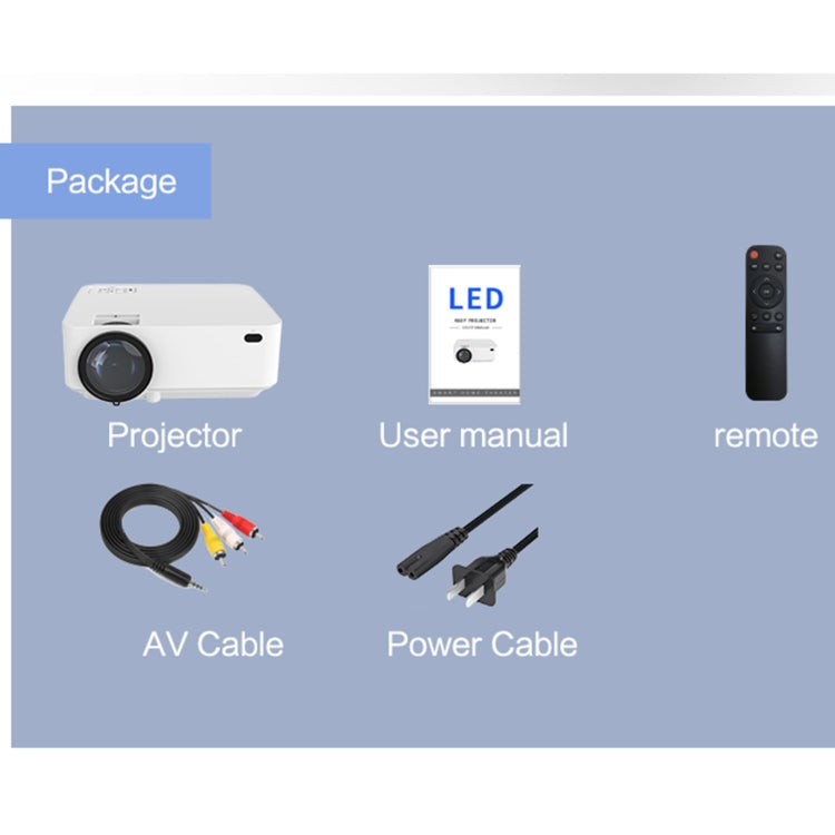 TB612 2200ANSI Lumens 800x400 Resolution 1080P LED+LCD Technology Smart Projector, Support AV / HDMI / SD Card / USB / VGA / TV, US Plug - Consumer Electronics by buy2fix | Online Shopping UK | buy2fix