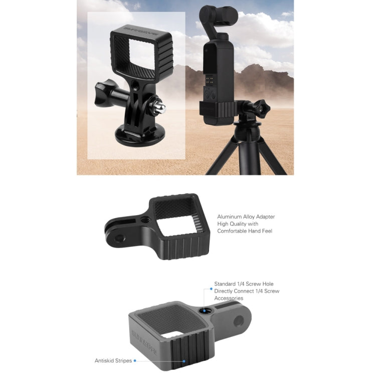 Sunnylife OP-Q9193 Metal Adapter + Tripod for DJI OSMO Pocket - DJI & GoPro Accessories by Sunnylife | Online Shopping UK | buy2fix