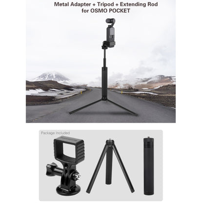 Sunnylife OP-Q9195 Metal Adapter + Tripod + Extending Rod for DJI OSMO Pocket - DJI & GoPro Accessories by Sunnylife | Online Shopping UK | buy2fix