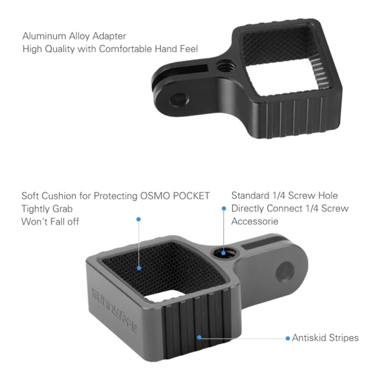 Sunnylife OP-Q9196 Metal Adapter + Bag Clip for DJI OSMO Pocket - DJI & GoPro Accessories by Sunnylife | Online Shopping UK | buy2fix