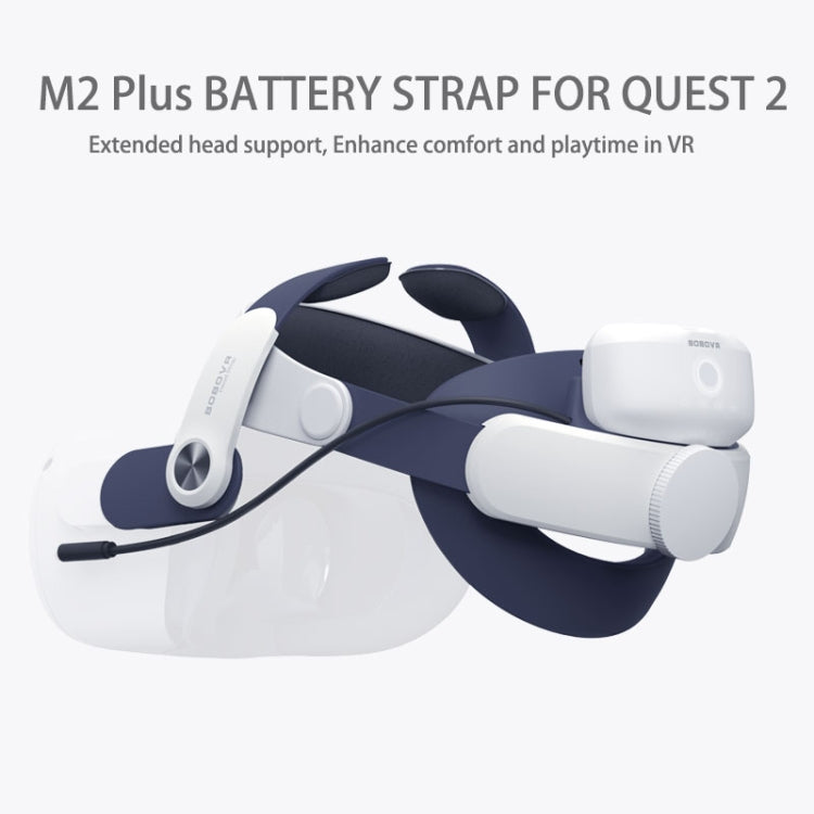 BOBOVR M2 Plus Head Strap Replacement Elite Strap for Oculus Quest 2 with Dual Battery + Magnetic Charging Dock - VR Accessories by buy2fix | Online Shopping UK | buy2fix