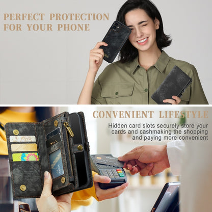 For iPhone 11 CaseMe-008 Detachable Multifunctional Horizontal Flip Leather Case with Card Slot & Holder & Zipper Wallet & Photo Frame (Black) - iPhone 11 Cases by CaseMe | Online Shopping UK | buy2fix