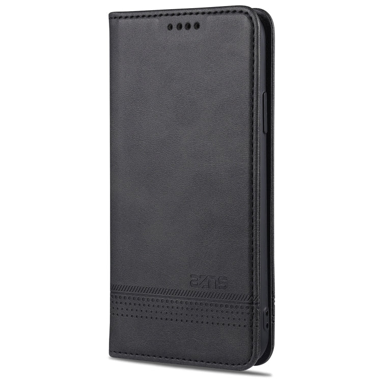 For iPhone XR AZNS Magnetic Calf Texture Horizontal Flip Leather Case with Card Slots & Holder & Wallet(Black) - More iPhone Cases by AZNS | Online Shopping UK | buy2fix