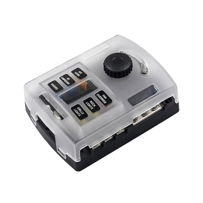 CS-1222A1 High Current Independent Positive and Negative 6-way LED Indicator Plug Fuse Box - In Car by buy2fix | Online Shopping UK | buy2fix