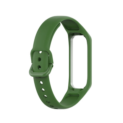 For Samsung Galaxy Fit 2 Silicone Watch Band(Dark Green) - Smart Wear by buy2fix | Online Shopping UK | buy2fix