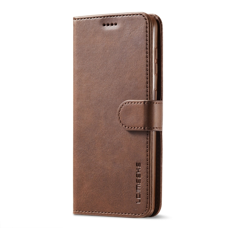 For Samsung Galaxy S21 5G LC.IMEEKE Calf Texture Horizontal Flip Leather Case with Holder & Card Slots & Wallet(Brown) - Galaxy S21 5G Cases by LC.IMEEKE | Online Shopping UK | buy2fix