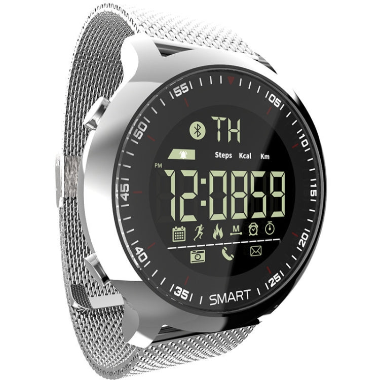 Lokmat MK18 1.1 inch Circle Screen IP68 Waterproof Smart Watch, Support Information Reminder / Remote Camera / Walking Motion Monitor(Silver) - Smart Wear by Lokmat | Online Shopping UK | buy2fix