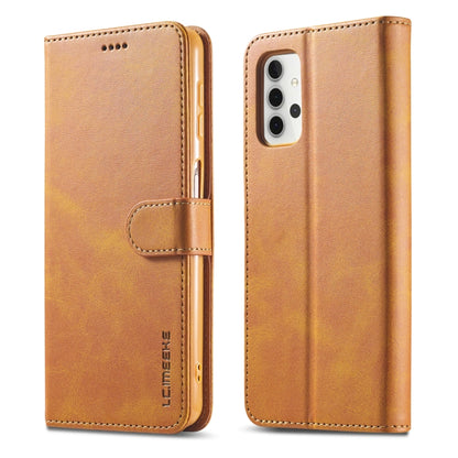 For Samsung Galaxy A32 5G LC.IMEEKE Calf Texture Horizontal Flip Leather Case, with Holder & Card Slots & Wallet & Photo Frame(Brown) - Galaxy Phone Cases by LC.IMEEKE | Online Shopping UK | buy2fix