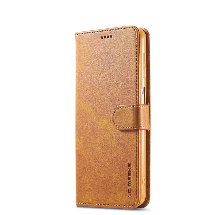 For Samsung Galaxy A32 5G LC.IMEEKE Calf Texture Horizontal Flip Leather Case, with Holder & Card Slots & Wallet & Photo Frame(Brown) - Galaxy Phone Cases by LC.IMEEKE | Online Shopping UK | buy2fix