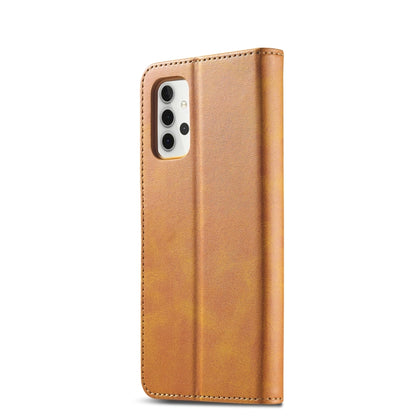 For Samsung Galaxy A32 5G LC.IMEEKE Calf Texture Horizontal Flip Leather Case, with Holder & Card Slots & Wallet & Photo Frame(Brown) - Galaxy Phone Cases by LC.IMEEKE | Online Shopping UK | buy2fix