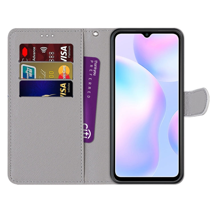 For Xiaomi Redmi 9A Coloured Drawing Cross Texture Horizontal Flip PU Leather Case with Holder & Card Slots & Wallet & Lanyard(Pink Hands Heart) - Xiaomi Cases by buy2fix | Online Shopping UK | buy2fix