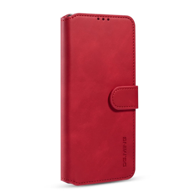 For samsung Galaxy A52 5G / 4G DG.MING Retro Oil Side Horizontal Flip Leather Case with Holder & Card Slots & Wallet(Red) - Galaxy Phone Cases by DG.MING | Online Shopping UK | buy2fix