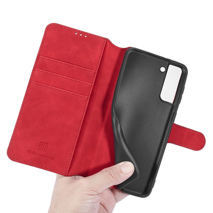 For Samsung Galaxy S21 5G DG.MING Retro Oil Side Horizontal Flip Case with Holder & Card Slots & Wallet(Red) - Galaxy S21 5G Cases by DG.MING | Online Shopping UK | buy2fix