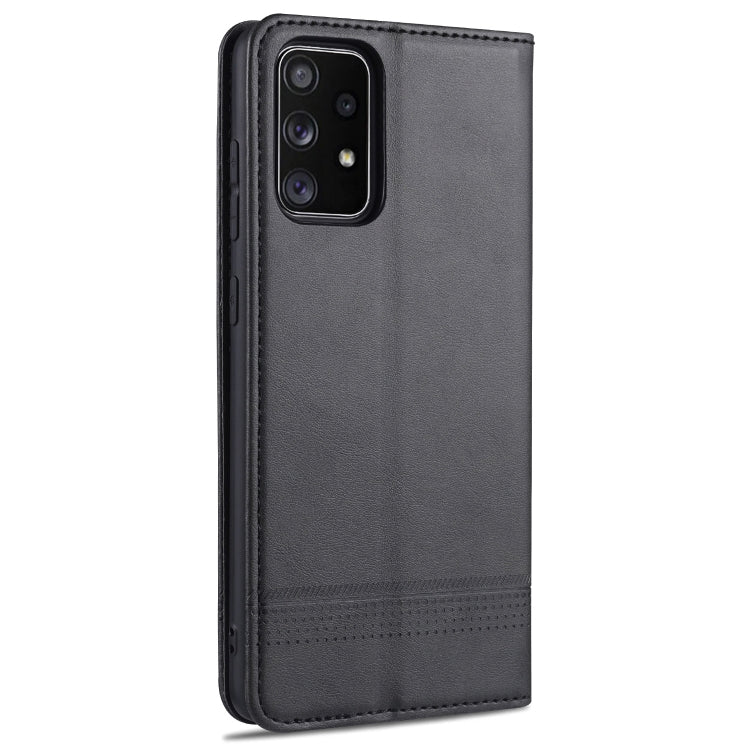 For Samsung Galaxy A52 5G / 4G AZNS Magnetic Calf Texture Horizontal Flip Leather Case with Card Slots & Holder & Wallet(Black) - Galaxy Phone Cases by AZNS | Online Shopping UK | buy2fix