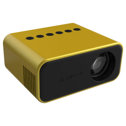 T500 1920x1080P 80 Lumens Portable Mini Home Theater LED HD Digital Projector Without Remote Control & Adaptor(Yellow) - Consumer Electronics by buy2fix | Online Shopping UK | buy2fix