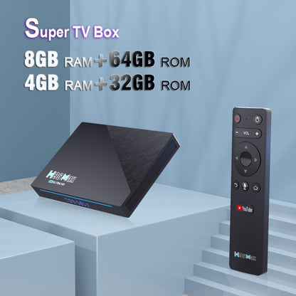 H96 Max 8K Smart TV BOX Android 11.0 Media Player wtih Remote Control, Quad Core RK3566, RAM: 4GB, ROM: 32GB, Dual Frequency 2.4GHz WiFi / 5G, Plug Type:EU Plug - Consumer Electronics by buy2fix | Online Shopping UK | buy2fix