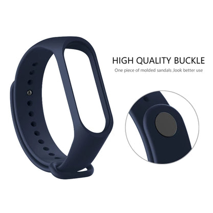 For Xiaomi Mi Band 6 (CA8856) Solid Color Silicone Watch Band(Black) - Smart Wear by buy2fix | Online Shopping UK | buy2fix
