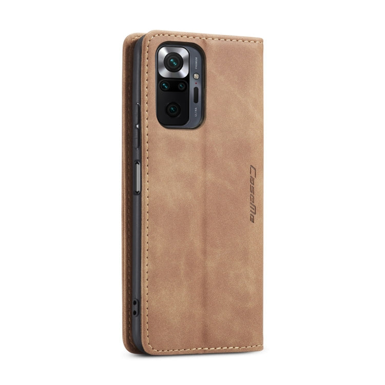 For Xiaomi Redmi Note 10 Pro 4G / Note 10 Pro Max CaseMe 013 Multifunctional Horizontal Flip Leather Case with Holder & Card Slot & Wallet(Brown) - Xiaomi Cases by CaseMe | Online Shopping UK | buy2fix