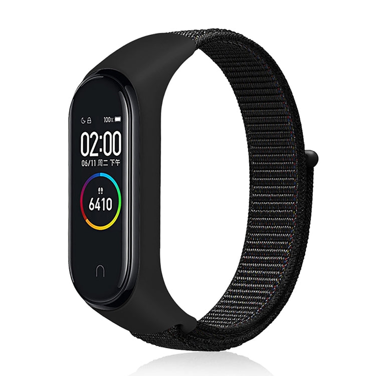 For Xiaomi Mi Band 6 Nylon Weave Watch Bands(Official Black) - Smart Wear by buy2fix | Online Shopping UK | buy2fix