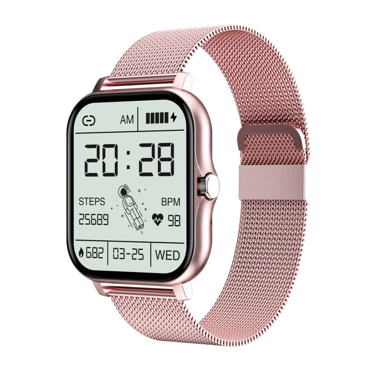 GT20 1.69 inch TFT Screen IP67 Waterproof Smart Watch, Support Music Control / Bluetooth Call / Heart Rate Monitoring / Blood Pressure Monitoring, Style:Steel Strap(Pink) - Smart Wear by buy2fix | Online Shopping UK | buy2fix