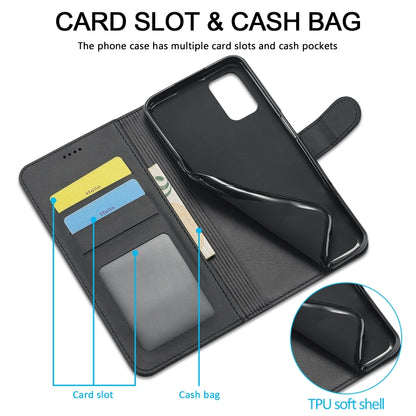 For OPPO F19 / A74 4G LC.IMEEKE Calf Texture Horizontal Flip Leather Case with Holder & Card Slots & Wallet(Black) - OPPO Cases by LC.IMEEKE | Online Shopping UK | buy2fix