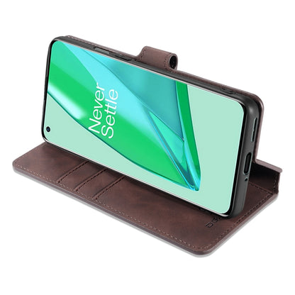 For OnePlus 9 Pro DG.MING Retro Oil Side Horizontal Flip Leather Case with Holder & Card Slots & Wallet(Coffee) - OnePlus Cases by DG.MING | Online Shopping UK | buy2fix