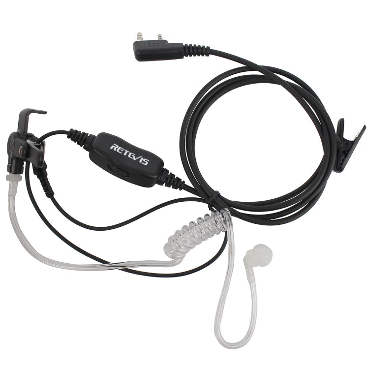 RETEVIS R-112 PTT / VOX Covert Acoustic Tube Earphone Microphone for H-777/RT-5R/RT1/RT2/RT5 - Microphones & Headsets by RETEVIS | Online Shopping UK | buy2fix