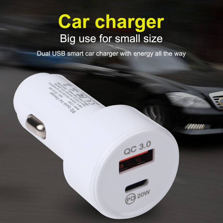 LZ-201 PD 20W USB-C / Type-C + QC 3.0 USB Mini Fast Car Charger(Black) - Car Charger by buy2fix | Online Shopping UK | buy2fix