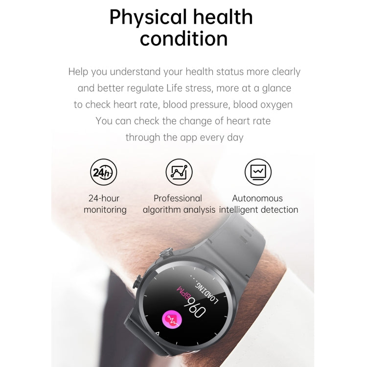 GT69 1.3 inch IPS Touch Screen IP67 Waterproof Bluetooth Earphone Smart Watch, Support Sleep Monitoring / Heart Rate Monitoring / Bluetooth Call(Silver Black) - Smart Wear by buy2fix | Online Shopping UK | buy2fix