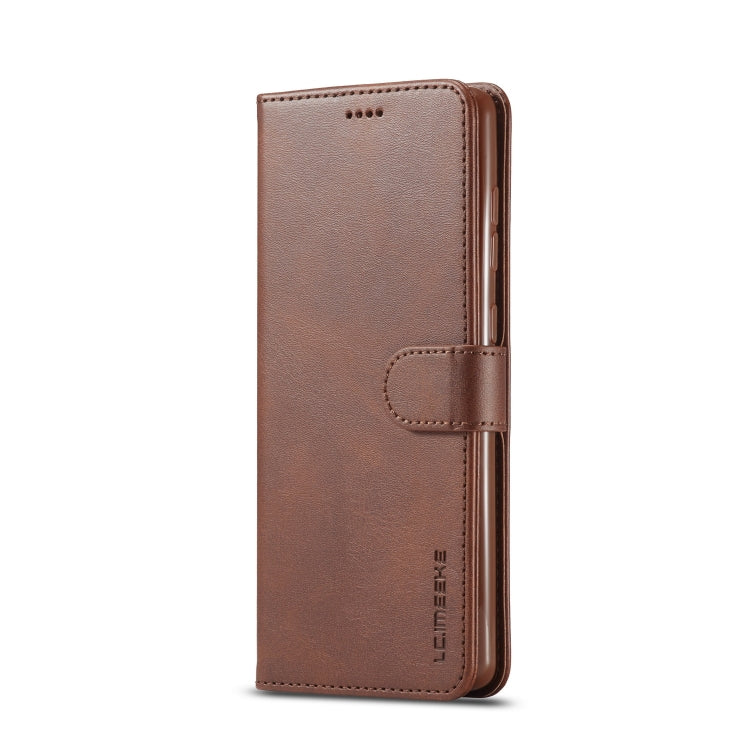 For Samsung Galaxy A03s 164mm LC.IMEEKE Calf Texture Horizontal Flip Leather Case with Holder & Card Slots & Wallet(Brown) - Galaxy Phone Cases by LC.IMEEKE | Online Shopping UK | buy2fix