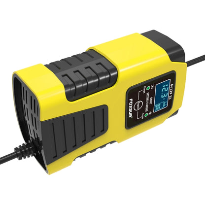 FOXSUR 2A / 6V / 12V Car / Motorcycle 3-stage Full Smart Battery Charger, Plug Type:US Plug(Yellow) - In Car by FOXSUR | Online Shopping UK | buy2fix